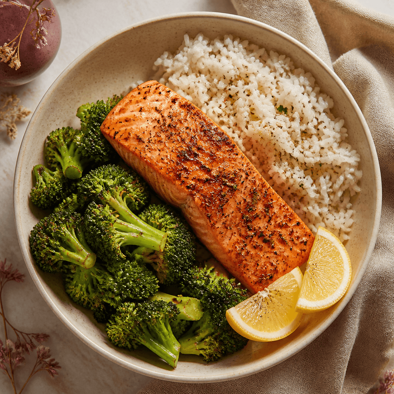 Salmon rice bowl